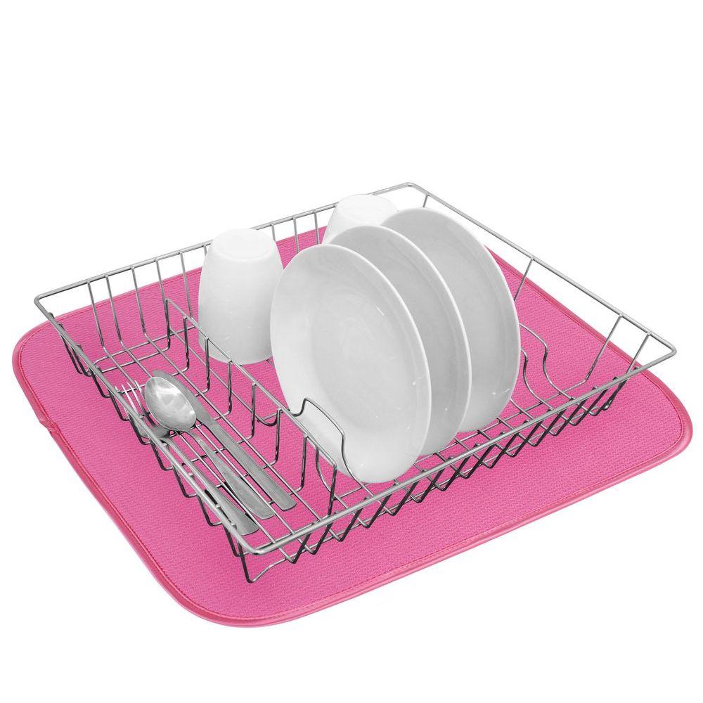 White Magic Microfibre Dish Drying Mat Coral - KITCHEN - Dish Racks and Mats - Soko and Co