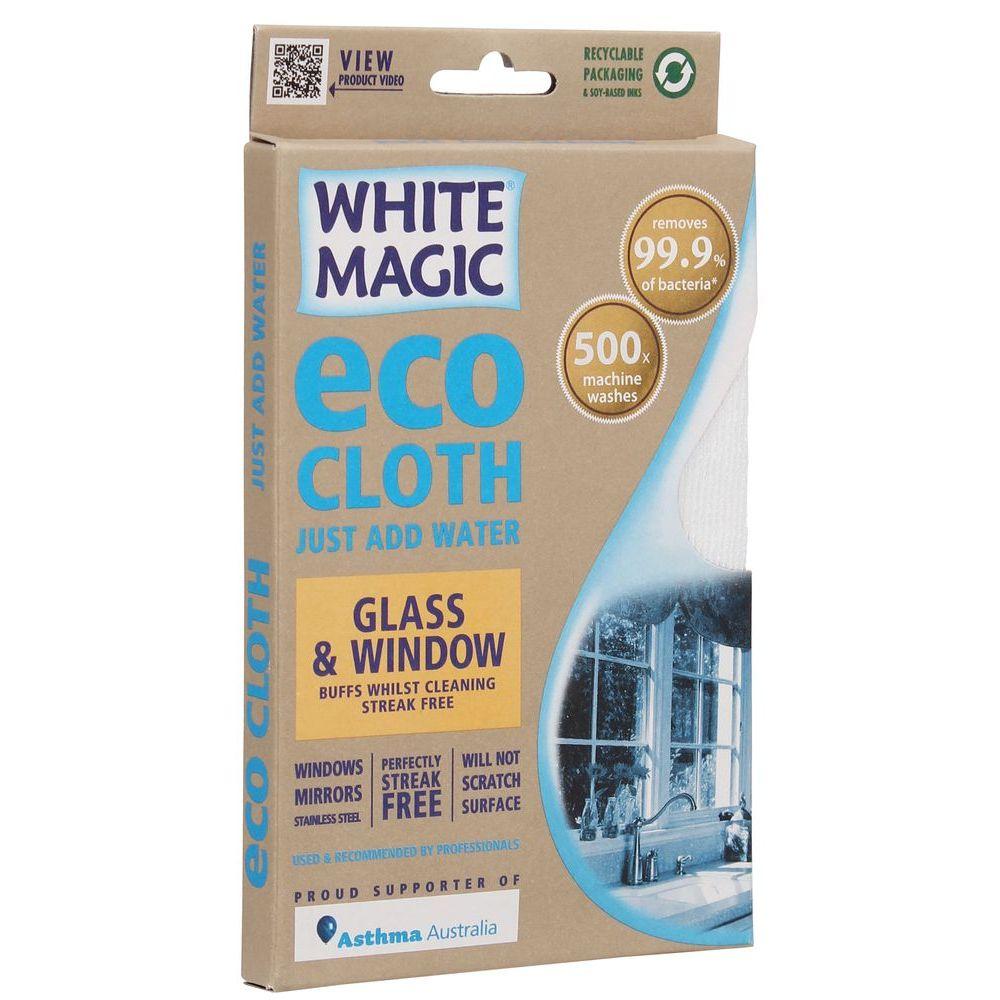 White Magic Microfibre Window &amp; Glass Eco Cloth - LAUNDRY - Cleaning - Soko and Co